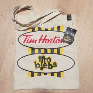 Timbiebs Tim Hortons tote bag